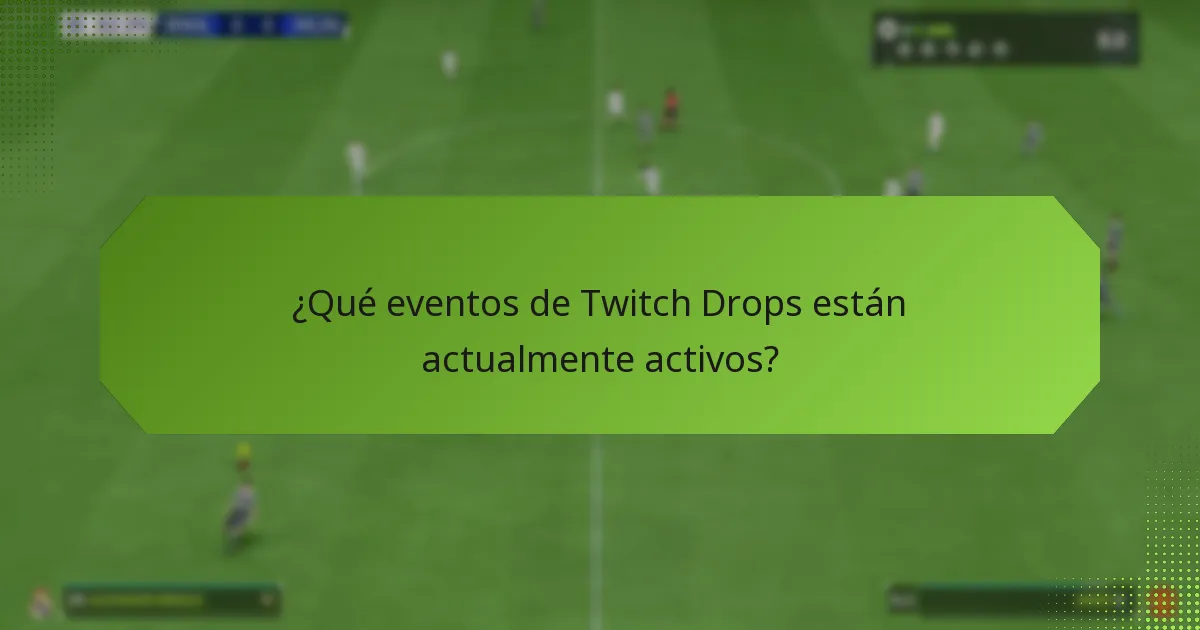 ¿Qué eventos de Twitch Drops están actualmente activos?